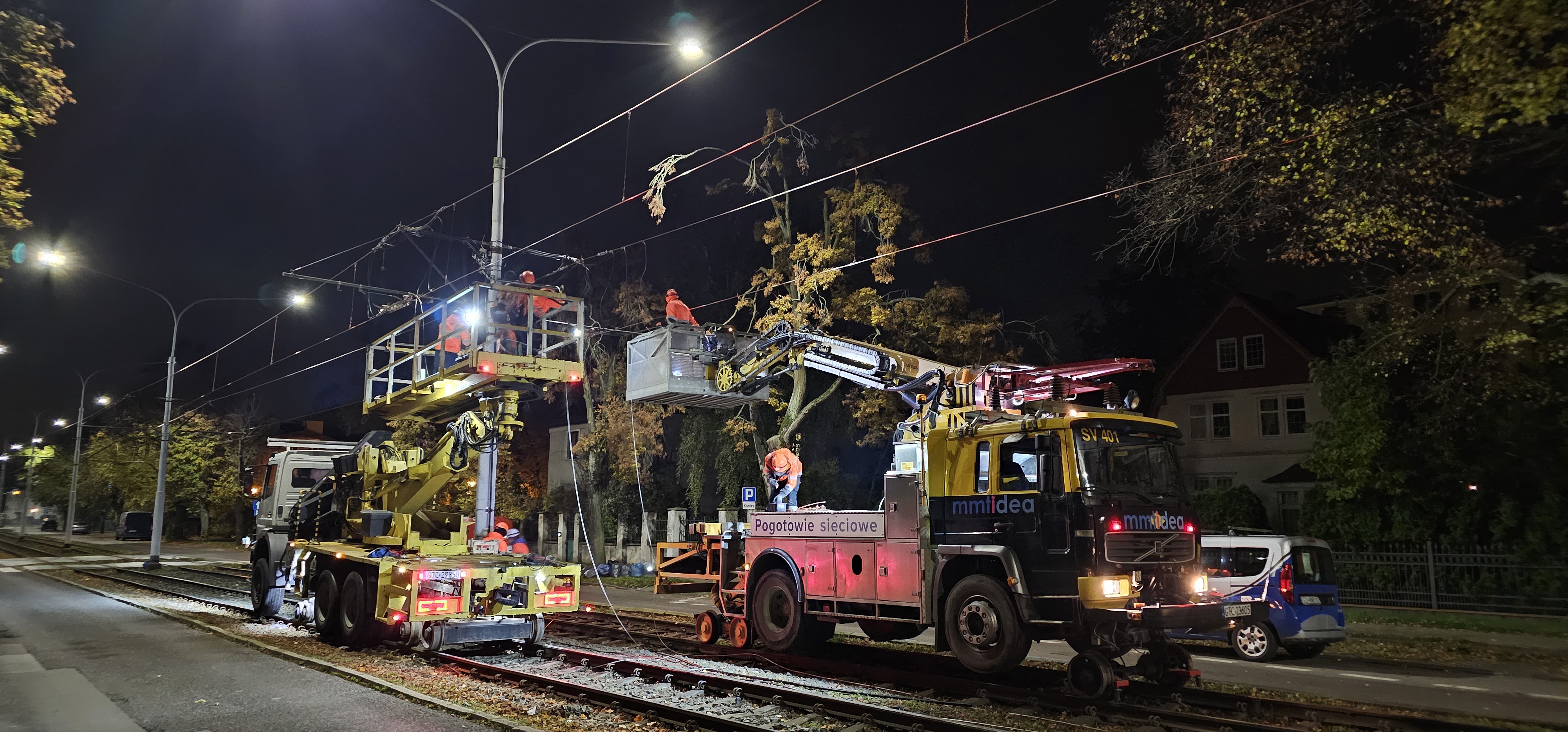 Remont sieci trakcyjnej na ul. Wita Stwosza w&nbsp;porze nocnej