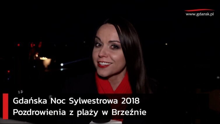 Gdańska Noc Sylwestrowa 2019. Pozdrowienia z plaży w Brzeźnie