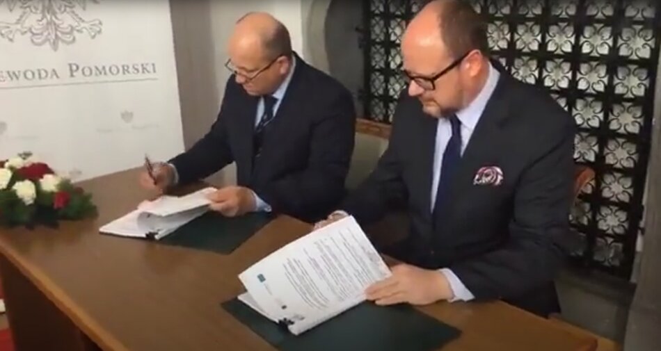 Podpisanie umowy zapewniającej dofinansowanie zabezpieczenia przeciwpowodziowego Gdańska