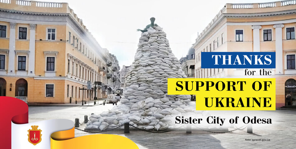 Odessa pozdrawia Gdańsk. Dziękuje za wsparcie i solidarność 
