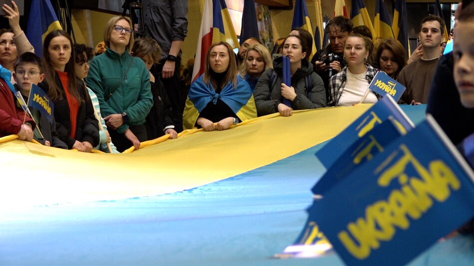 Wiec solidarności w ECS z walczącą Ukrainą