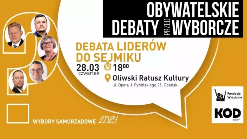 Debata kandydatów do Sejmiku Województwa Pomorskiego