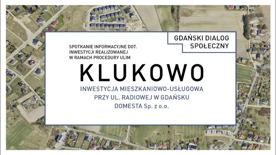 Plansza graficzna zapowiadająca otwarte spotkanie w ramach Gdańskiego Dialogu Społecznego