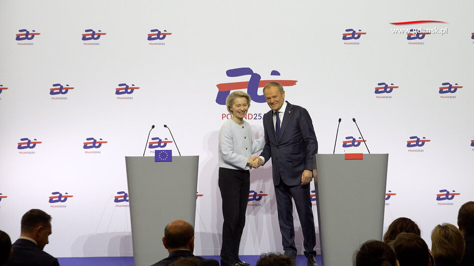 Konferencja prasowa premiera Donalda Tuska i przewodniczącej KE Ursuli von der Leyen 