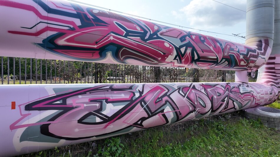 Gdańska Galeria Wolności na rurach ciepłowniczych