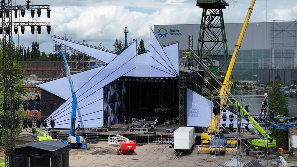 Budowa sceny - Nasza Solidarność