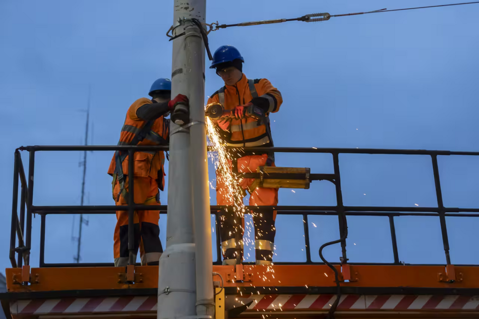 Zdjęcie trakcji tramwajowej na ul. 3 Maja