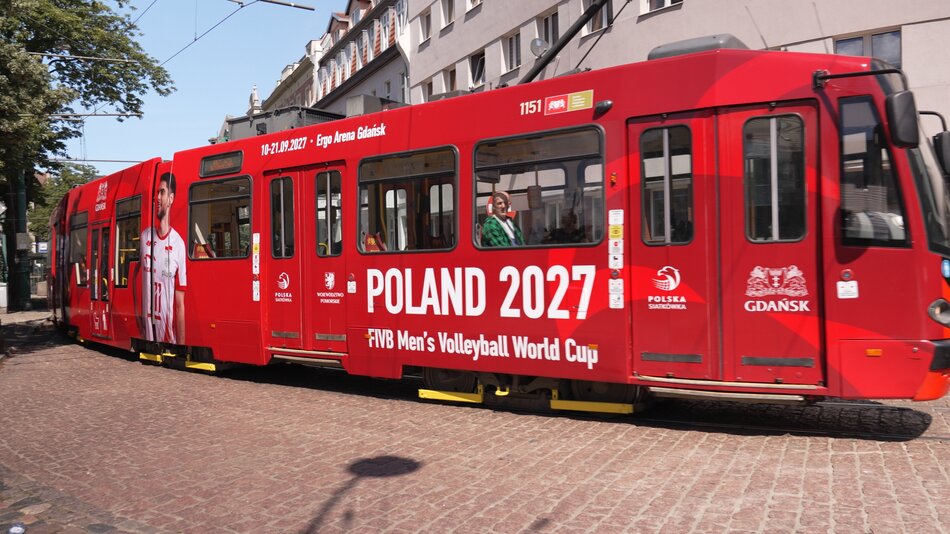 Mistrzostwa w siatkówce - na tramwaju