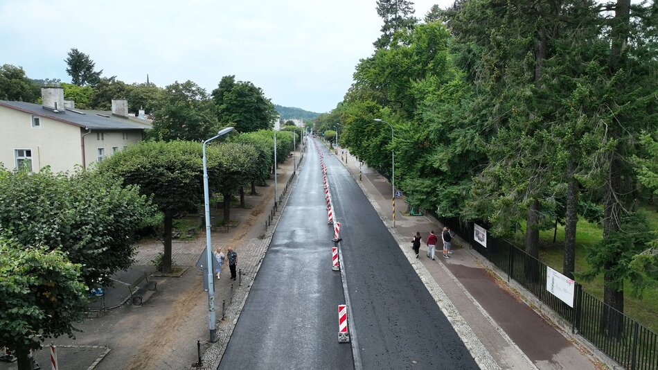 Remont ul. Opata Rybińskiego na ostatniej prostej