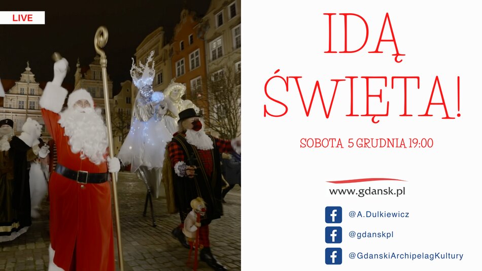 Święty Mikołaj przypłynął do Gdańska i zapalił światełka na świątecznej choince