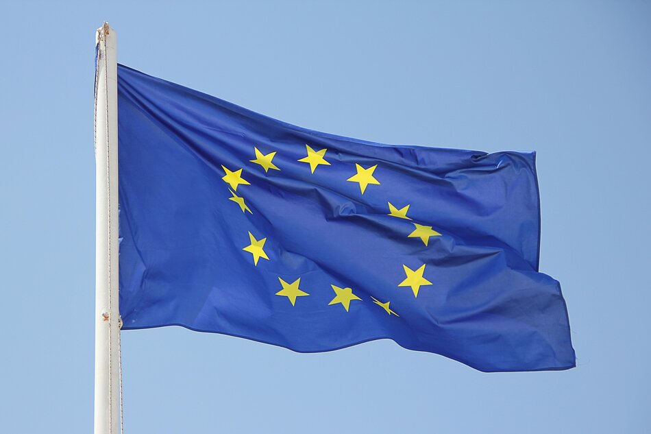 Podniesienie flagi europejskiej na Górze Gradowej
