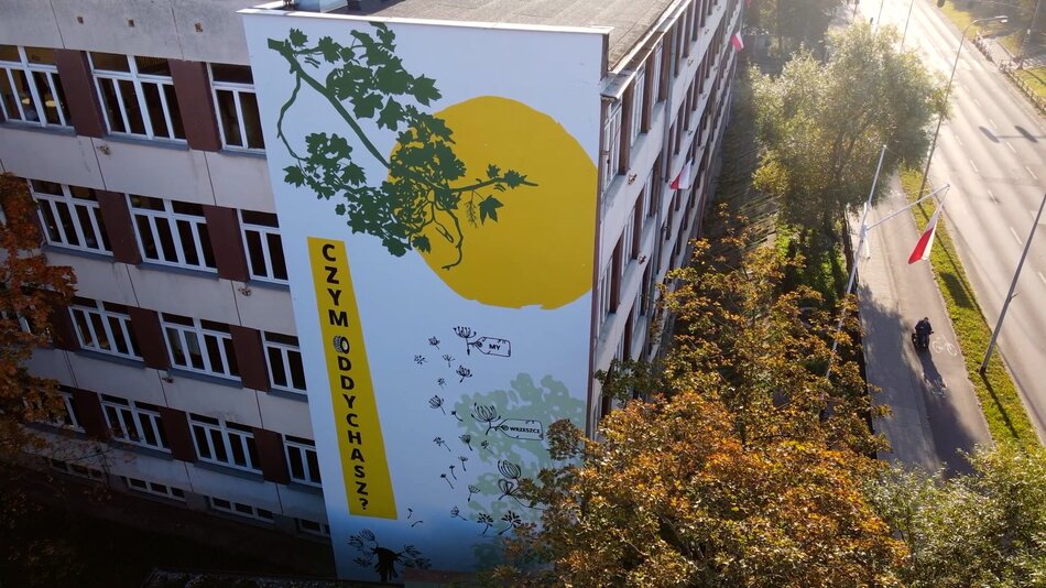 Mural z ekologicznym przesłaniem we Wrzeszczu
