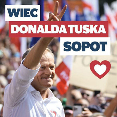 Link do opisu wydarzenia: Wiec Donalda Tuska w Sopocie