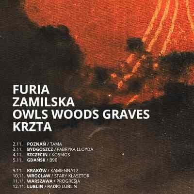 Link do opisu wydarzenia: Furia + Zamilska, Owls Woods Graves