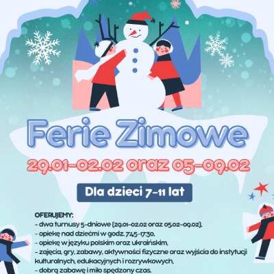Link do opisu wydarzenia: Ferie zimowe w Centrum Społeczności w Gdańsku