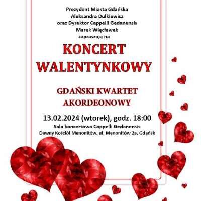 Link do opisu wydarzenia: Koncert walentynkowy: Gdański Kwartet Akordeonowy