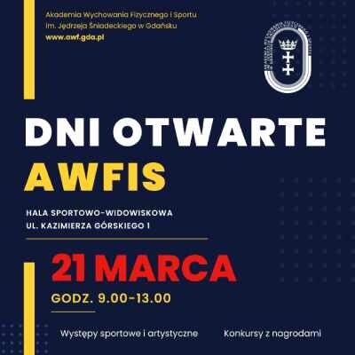 Link do opisu wydarzenia: Dni Otwarte AWFiS w Gdańsku
