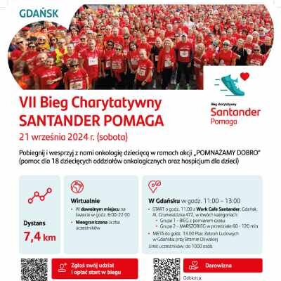 Link do opisu wydarzenia: VII Bieg Charytatywny Santander Pomaga