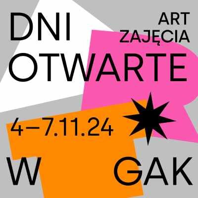 Link do opisu wydarzenia: Dni otwarte Art Zajęć w Domach Kultury GAK!