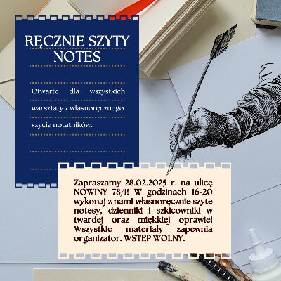 Link do opisu wydarzenia: Krótki kurs własnoręcznego szycia notesów