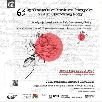 Link do opisu wydarzenia: 63. Ogólnopolski Konkurs Poetycki o Laur Czerwonej Róży