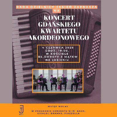 Link do opisu wydarzenia: Koncert Gdańskiego Kwartetu Akordeonowego