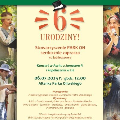 Link do opisu wydarzenia: Koncert w Parku z Jamsem P. i kapeluszem w tle