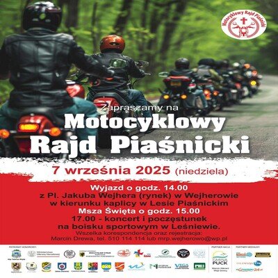Link do opisu wydarzenia: Motocyklowy Rajd Piaśnicki