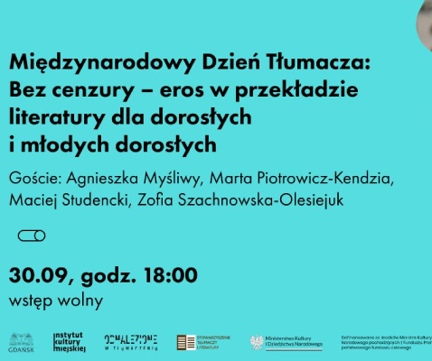 Link do opisu wydarzenia: Bez cenzury – eros w przekładzie literatury dla dorosłych i młodych dorosłych