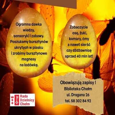 Link do opisu wydarzenia: Jantarkowo – warsztaty bursztynnicze dla dzieci