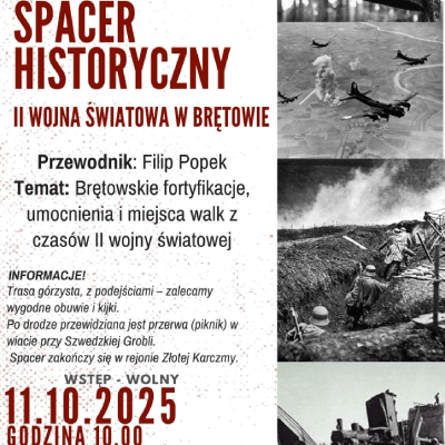 Link do opisu wydarzenia: Spacer historyczny w Brętowie – Fortyfikacje i ślady walk II wojny światowej