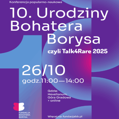 Link do opisu wydarzenia: „Urodziny Bohatera Borysa | Talk4Rare”