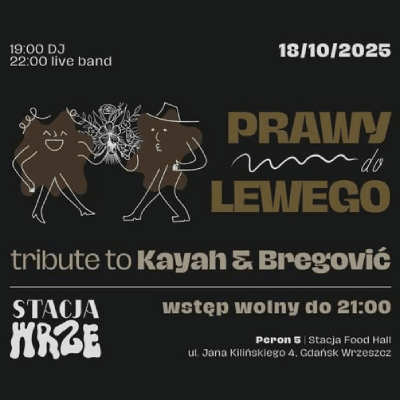Link do opisu wydarzenia: Prawy do lewego | tribute to Kayah i Bregović 
