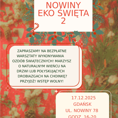 Link do opisu wydarzenia:  warsztaty NOWINY EKO-ŚWIĘTA