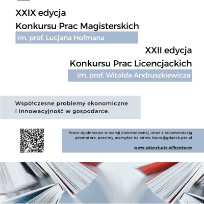 Link do opisu wydarzenia:  XXIX Konkurs Prac Magisterskich