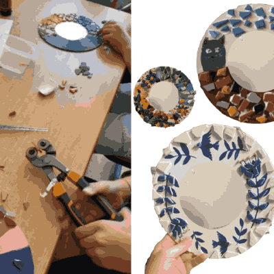 Link do opisu wydarzenia: Warsztaty z mozaiki „Magiczne zwierciadła”. Ferie w bibliotece