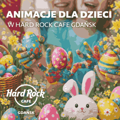 Link do opisu wydarzenia: Wielkanocne animacje dla dzieci w Hard Rock Cafe Gdańsk
