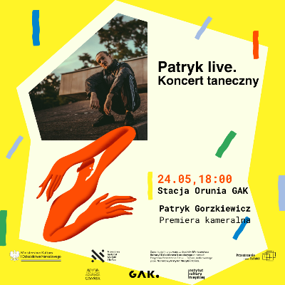 Link do opisu wydarzenia: Patryk live. Koncert taneczny | Patryk Gorzkiewicz | premiera kameralna