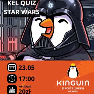 Link do opisu wydarzenia: May the Quiz be with You! Wielki Quiz Star Wars w Kinguin Esports Lounge 23 maja! 