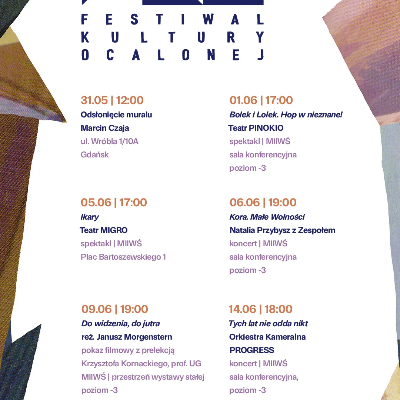 Link do opisu wydarzenia: Festiwal Kultury Ocalonej 