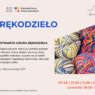 Link do opisu wydarzenia: Otwarta grupa rękodzieła 
