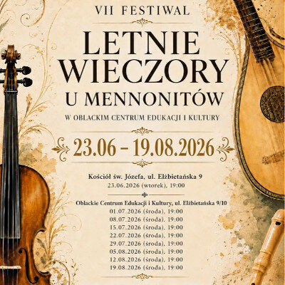 Link do opisu wydarzenia: VII Festiwal Letnie wieczory u Mennonitów - Męskie granie 