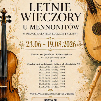 Link do opisu wydarzenia: VII Festiwal Letnie wieczory u Mennonitów - Kocham kino - koncert muzyki filmowej 