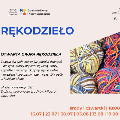 Link do opisu wydarzenia: Otwarta Grupa Rękodzieła 