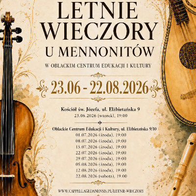 Link do opisu wydarzenia: VII Festiwal Letnie wieczory u Mennonitów - Nordyckie pieśni lodu i ognia 