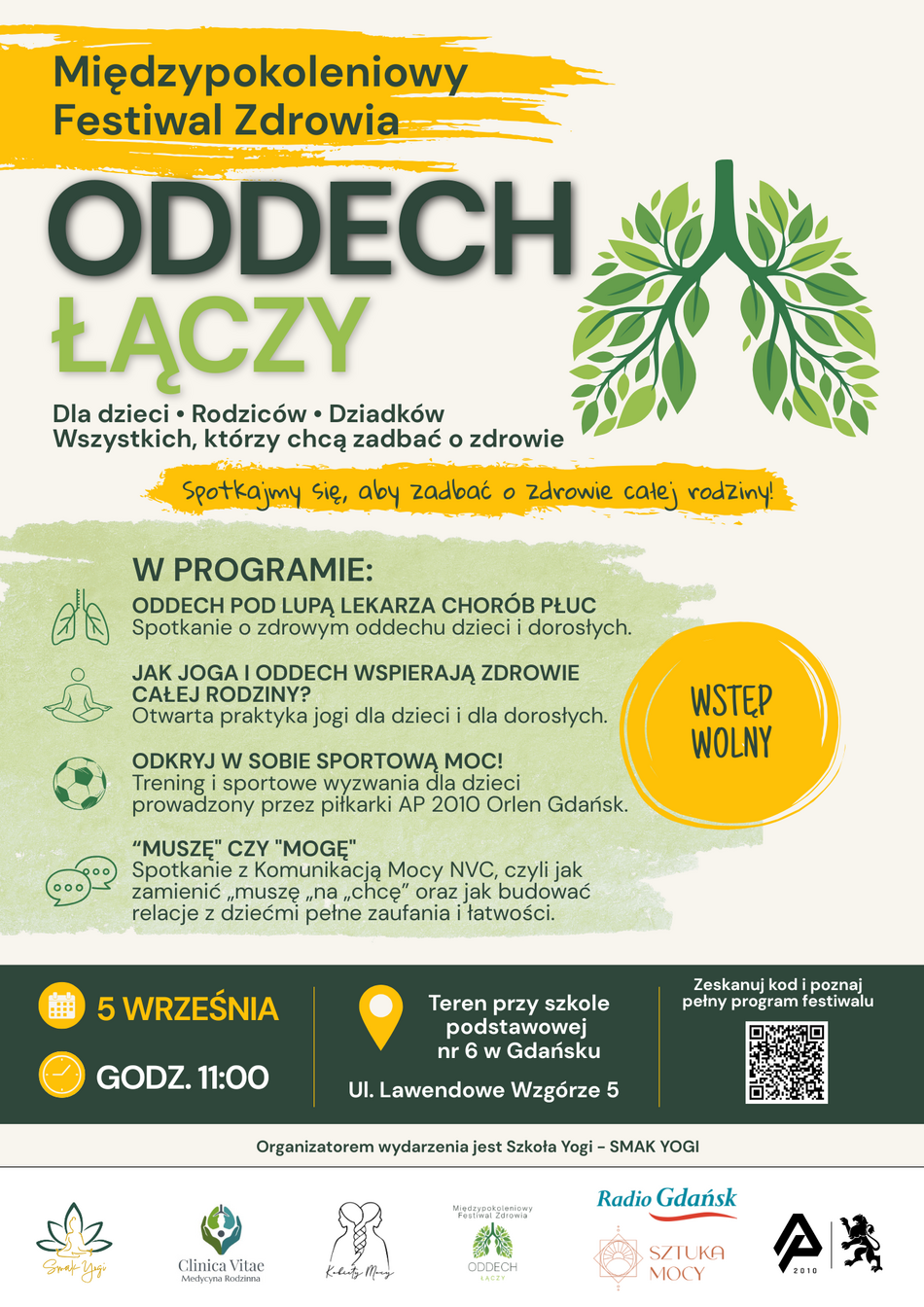 Link do opisu wydarzenia: Międzypokoleniowy Festiwal Zdrowia „Oddech Łączy”