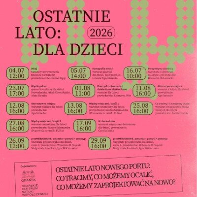 Link do opisu wydarzenia: Ostatnie lato | Wydarzenia GCSW dla dzieci w Nowym Porcie 