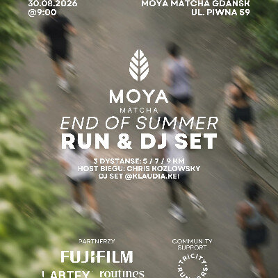 Link do opisu wydarzenia: MOYA Matcha End of Summer Run & DJ Set 