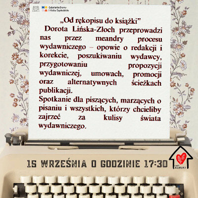 Link do opisu wydarzenia: Od rękopisu do książki 