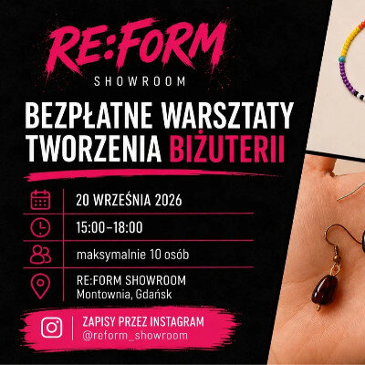 Link do opisu wydarzenia: Bezpłatne warsztaty tworzenia biżuterii 